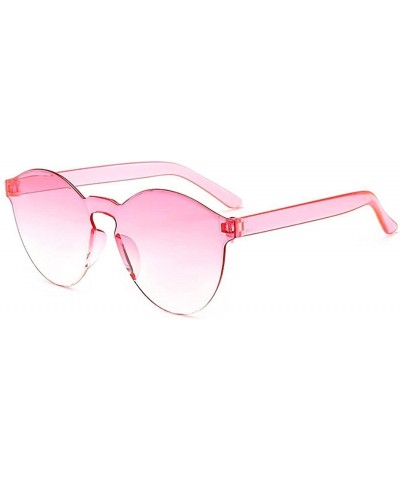 Unisex Fashion Candy Colors Round Outdoor Sunglasses Sunglasses - Pink - C0190RTGK4M $12.25 Round