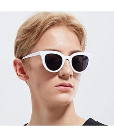 2019 New Women Cat Eye Sunglasses Fashion Sexy UV400 Sun Glasses Ocean Bblue - Bred - C018XE9SE4I $7.14 Oversized