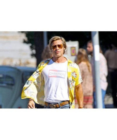 Cliff Booth T-Shirt/Hawaiian Shirt/Sunglasses Once Upon a Time in Hollywood Cosplay Costume - White T-shirt - CJ198GX4LU9 $31...