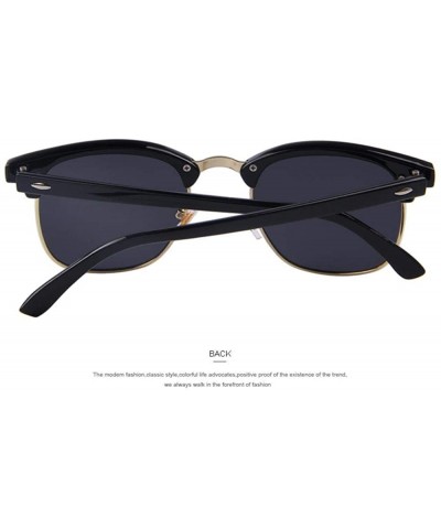 Men Retro Rivet Polarized Sunglasses Classic Brand Designer Unisex C01 Black - C02 Gold - C818XE0UUIZ $7.56 Aviator