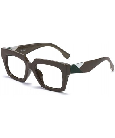 Anti-Blue Blocker Light Square Reading Glasses w/Leopard Arms - Anti Blue - Gray - C518YR2R6D5 $13.03 Cat Eye