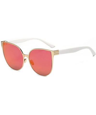 Womens Designer Rhinestones Sunglasses (100% UVA/UVB) - 86007 C4 Purple White - CE11JXZP1FJ $8.81 Oval