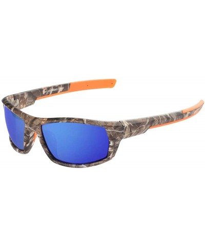 Camouflage Sports Polarized Sunglasses for Men Women Fishing Sports Hunting - Camo&blue - CB18N94HZLR $9.13 Sport