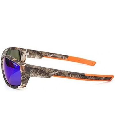 Camouflage Sports Polarized Sunglasses for Men Women Fishing Sports Hunting - Camo&blue - CB18N94HZLR $9.13 Sport