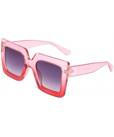 Oversized Sunglasses Transparent Outdoor - Black - CU197TWX22W $21.46 Oversized