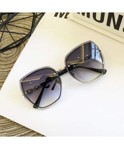 High Qulity Women's RimlSquare Sunglasses Metal Shades Fashion Luxury Sexy Brown Eyewear - Gradient Green - C51985DNUWR $14.0...