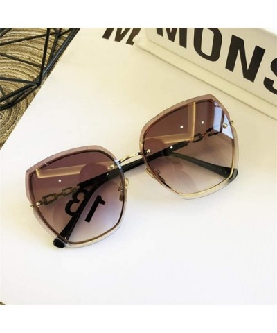 High Qulity Women's RimlSquare Sunglasses Metal Shades Fashion Luxury Sexy Brown Eyewear - Gradient Green - C51985DNUWR $14.0...