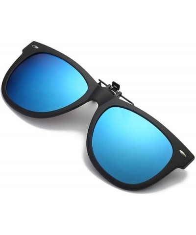 Polarized Clip-on Sunglasses for Prescription Glasses Anti-Glare UV Protection Sunglasses for Women Men - Blue - CG18RSQQDER ...