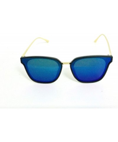 New Stylish Aviator UV Protected Unisex Sunglasses - Blue - C918XUULCGS $6.73 Rimless