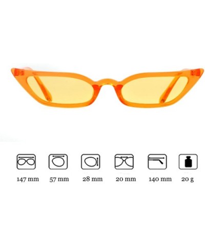 Vintage Retro Cat Eye Sunglasses - Clear Orange - C918A9WN8K4 $6.11 Goggle