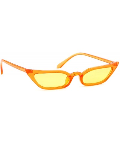 Vintage Retro Cat Eye Sunglasses - Clear Orange - C918A9WN8K4 $6.11 Goggle