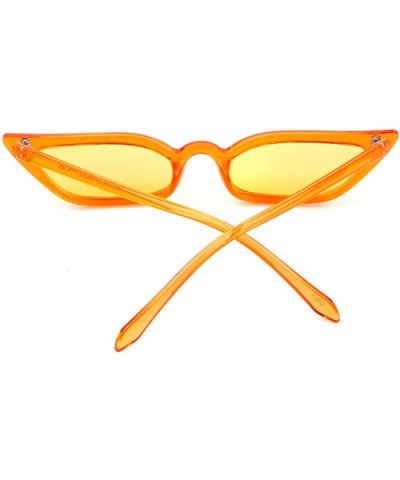 Vintage Retro Cat Eye Sunglasses - Clear Orange - C918A9WN8K4 $6.11 Goggle