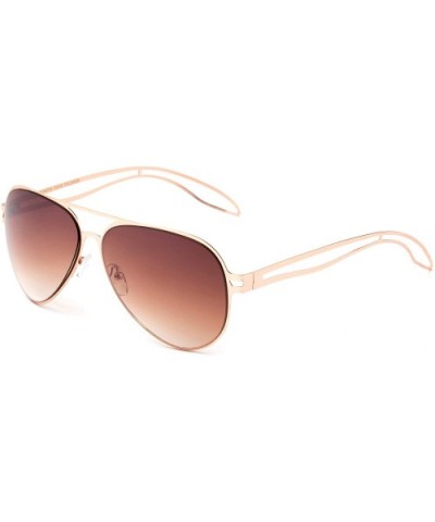 Loyolita" - Oversized Fashion Sunglasses in Aviator Design for Men and Women - Gold/Brown - C112MCS6IJL $5.38 Oversized