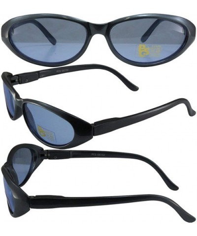 Mistique Riding Glasses for Women with Blue Lenses Gun-Metal Gray Frames - CY11UZVUAVT $8.61 Sport