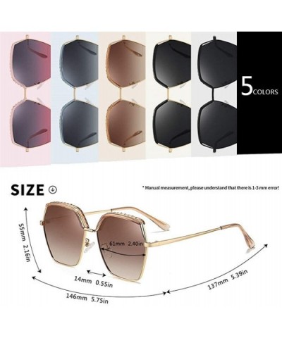 Women Oversized Gradient Lens Polarized Sunglasses Square Fashion Sun glasses Female Goggle Ladies UV400 - CR199QCYUO4 $6.50 ...
