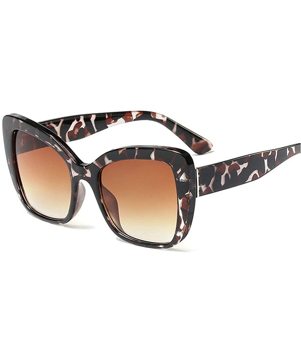 Fashion New Lady Brand Design Stylish Style Big Frame Women Sunglasses UV400 - Leopard - C418QHC3DUQ $8.17 Square
