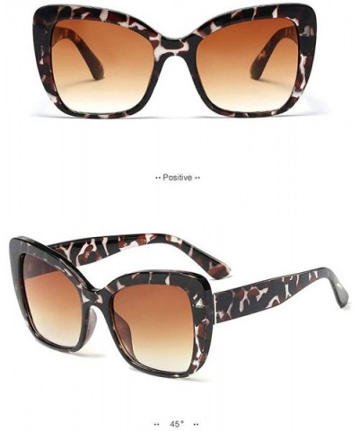 Fashion New Lady Brand Design Stylish Style Big Frame Women Sunglasses UV400 - Leopard - C418QHC3DUQ $8.17 Square