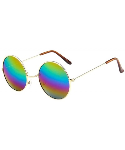 Women's Men Sunglasses-Vintage Round Frame Sunglasses Driving Eyewear - F - C718EMSL4IH $4.63 Oversized