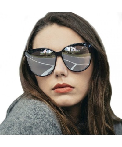 Sunglasses Polarized Oversized Fashion - Silver - C118OLXYWIT $16.25 Oversized