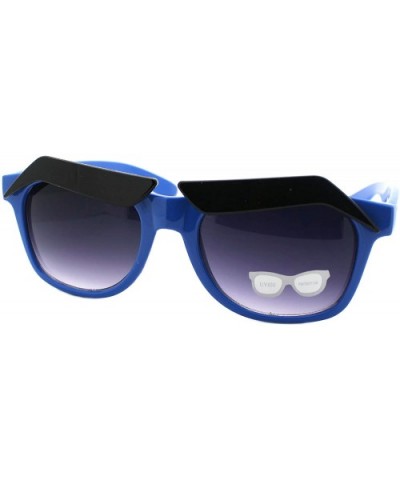 New Eyebrow Sunglasses Cartoon Funny Novelty Gag Gift - Blue - C211EPLQMYZ $6.56 Wayfarer