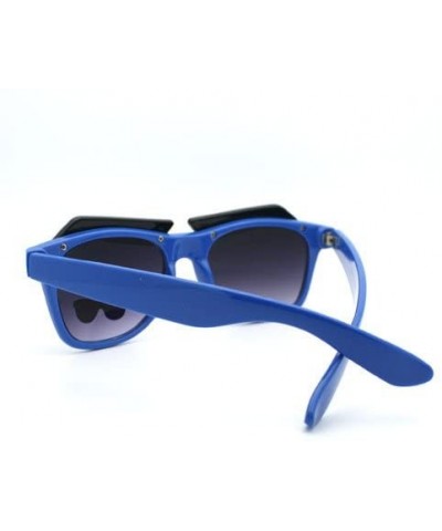 New Eyebrow Sunglasses Cartoon Funny Novelty Gag Gift - Blue - C211EPLQMYZ $6.56 Wayfarer