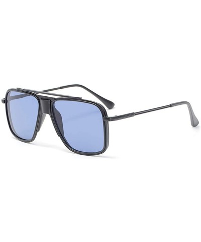 Retro Pilot Sunglasses for men women Double beam Classic Sunglasses Metal Frame Sunglasses 100% UV protection - 1 - C019206RR...
