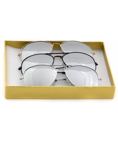 Sunglasses Mirror Aviator Gift Box Set - C911MYMLSM3 $9.97 Aviator