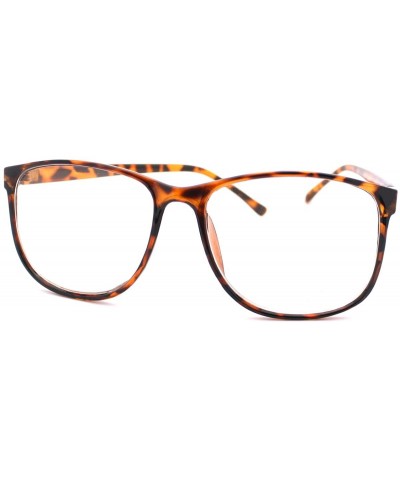 Casual Fashion Retro Classic Horned Rim Rectangular Frame Clear Lens Eye Glasses - Demi - C911CE0MKVD $5.41 Rectangular