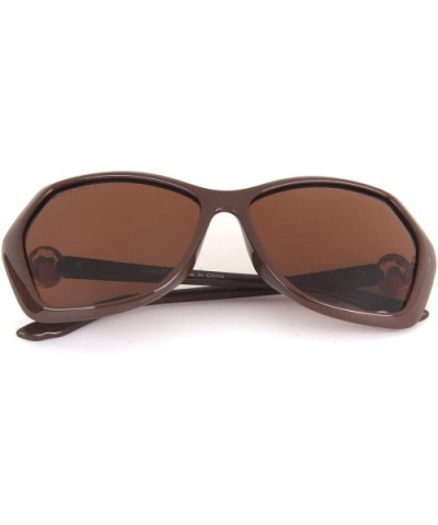 Polarized Oversized Women Sunglasses - Vintage Classic Fashion PC Frame - Brown - C817XWY8A83 $12.26 Oversized