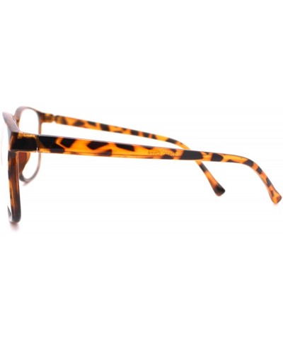 Casual Fashion Retro Classic Horned Rim Rectangular Frame Clear Lens Eye Glasses - Demi - C911CE0MKVD $5.41 Rectangular