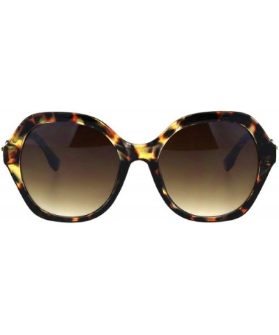 Spike Design Sunglasses Womens Fashion Square Frame Shades UV 400 - Tortoise (Brown) - C118OUIWNDO $9.36 Oversized