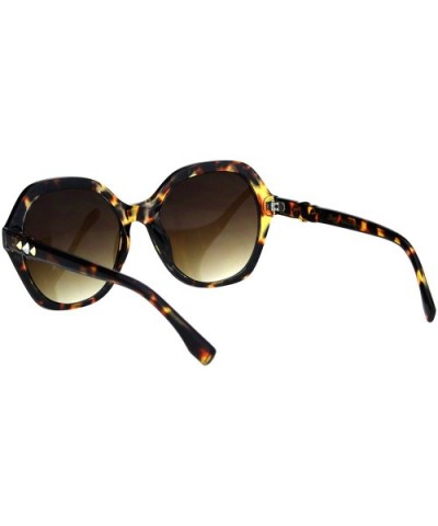 Spike Design Sunglasses Womens Fashion Square Frame Shades UV 400 - Tortoise (Brown) - C118OUIWNDO $9.36 Oversized