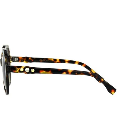 Spike Design Sunglasses Womens Fashion Square Frame Shades UV 400 - Tortoise (Brown) - C118OUIWNDO $9.36 Oversized