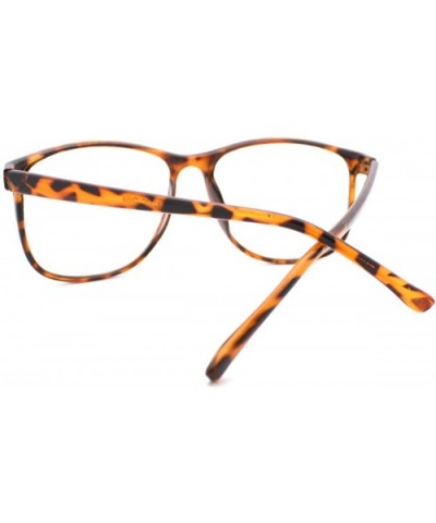 Casual Fashion Retro Classic Horned Rim Rectangular Frame Clear Lens Eye Glasses - Demi - C911CE0MKVD $5.41 Rectangular