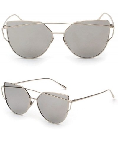 Sunglasses Polarized Protection Lightweight Colorful - Silver - CX18QHG76GL $6.93 Semi-rimless