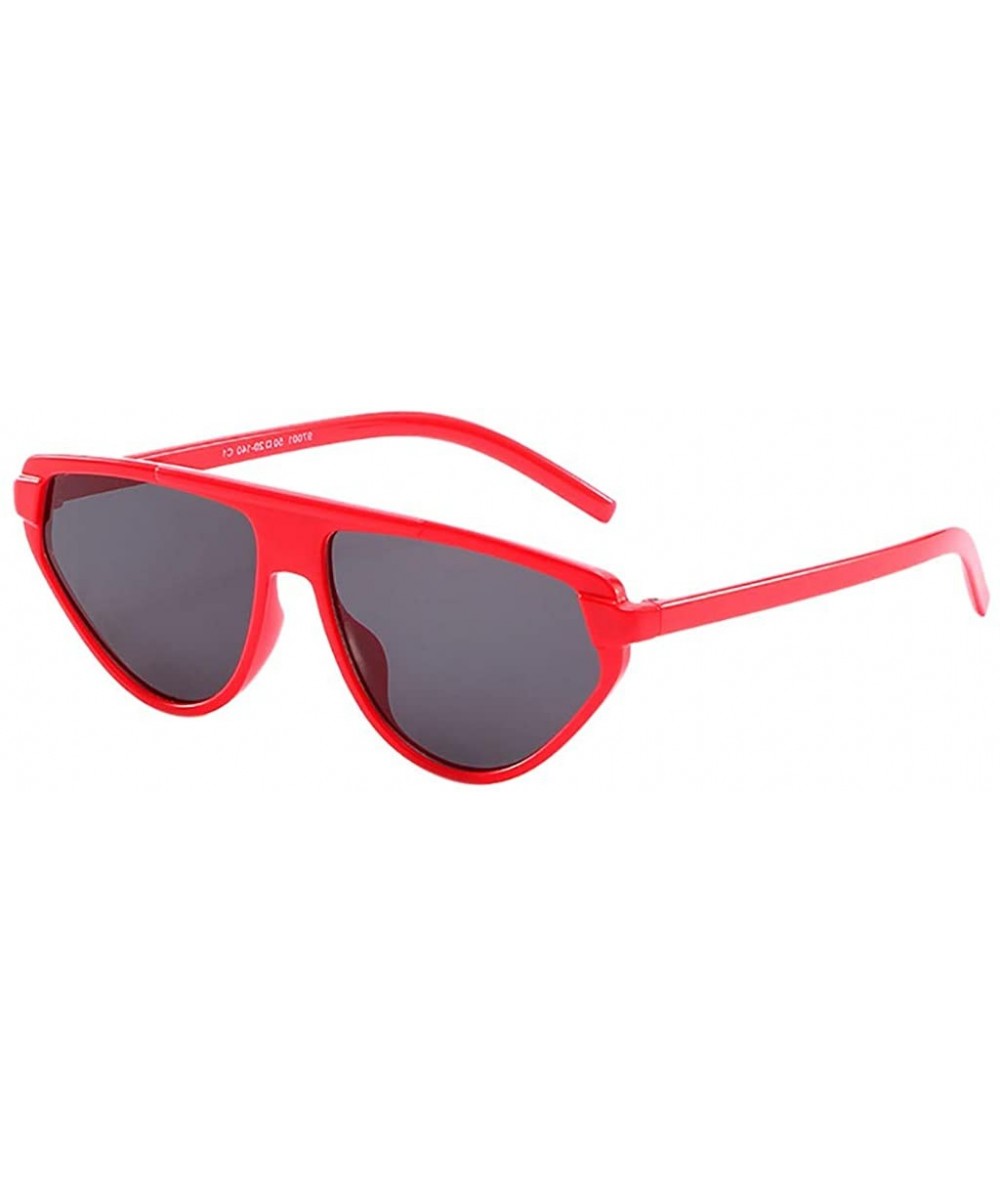 Unisex Vintage Eye Sunglasses Plastic Sunglasses Retro Eyewear Fashion Radiation Protection - Red - CJ18UL9RR0W $5.31 Sport