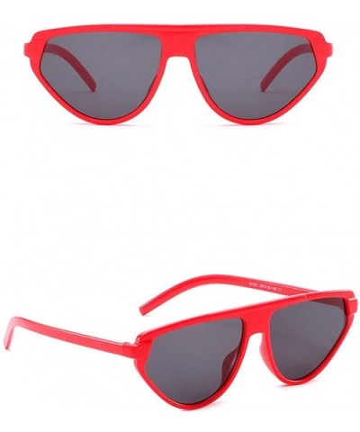 Unisex Vintage Eye Sunglasses Plastic Sunglasses Retro Eyewear Fashion Radiation Protection - Red - CJ18UL9RR0W $5.31 Sport