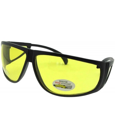 Wrap Around Yellow Lens Sunglass With Side Windows Y35 - CM18DSKNWIY $7.50 Wrap