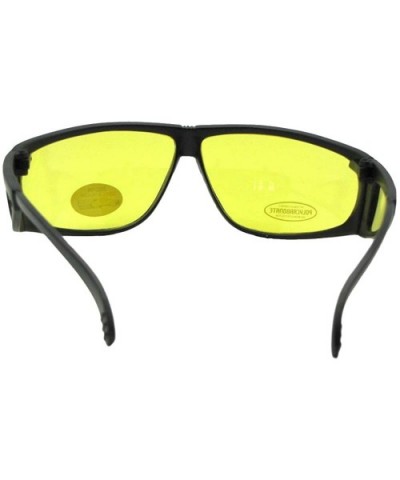 Wrap Around Yellow Lens Sunglass With Side Windows Y35 - CM18DSKNWIY $7.50 Wrap