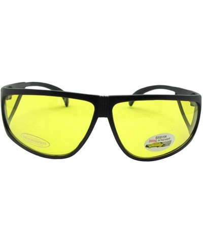 Wrap Around Yellow Lens Sunglass With Side Windows Y35 - CM18DSKNWIY $7.50 Wrap