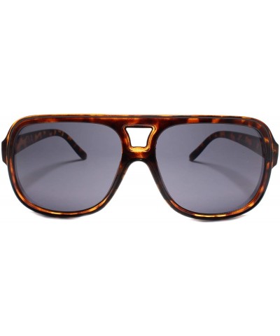 Classic Upscale Hip Vintage Retro 80s Style Sunglasses - Tortoise / Black - C118W78X0UM $7.64 Square