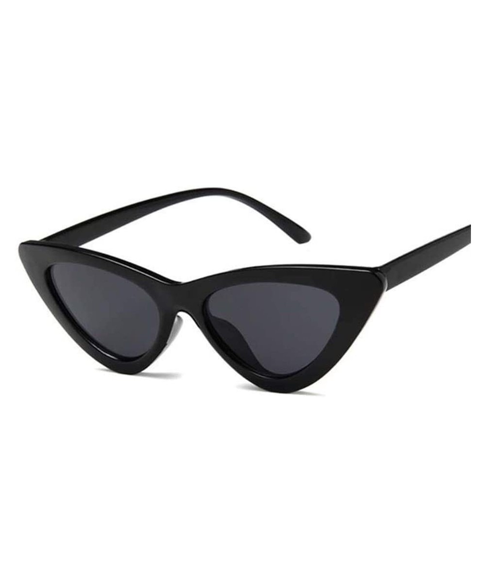 Vintage Sunglasses Glasses Colorful Eyewear - Black Gray - CQ199EH0Z78 $9.83 Cat Eye