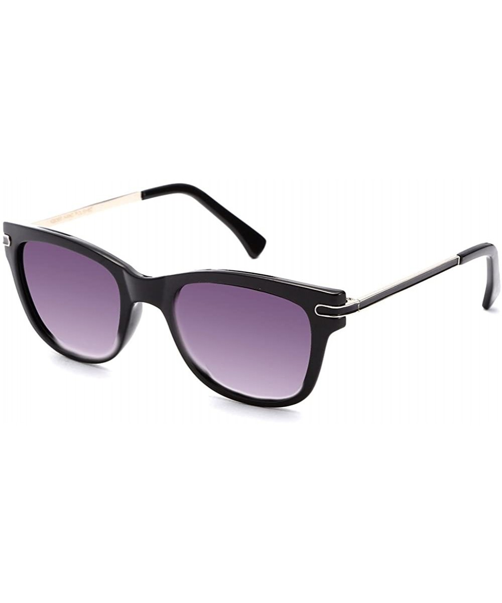 Plastic Erika Style Fashion Sunglasses - Black/Purple - C111TDHXNNJ $8.82 Square