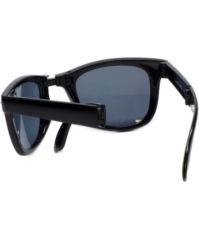 Classic Folding Retro Sunglasses with 100% UVA/UVB Protection (Black Frame & Grey Lens) - CT12NTX851D $5.93 Oval