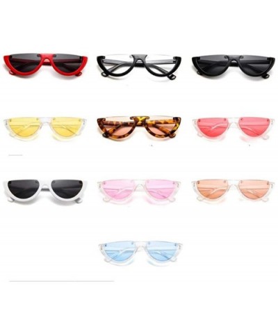 Semi-Rimless Women Sunglasses Brand Designer Sun Glasses Women Ladies 10 - 10 - CI18YQUE48M $6.91 Semi-rimless