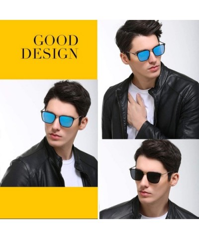 UV Protection Polarized Sunglasses Fashion Metal Square Sun Glasses for Man - Grey Black - C318XSW7M3G $11.39 Sport