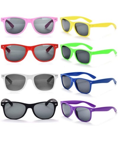 YVENIGHT 8 Packs Wholesale Neon Colors 80's Retro Sunglasses Bulk for Adult Party Supplies - 8 Pack Mix-1 - C5194Q4U6A3 $8.12...