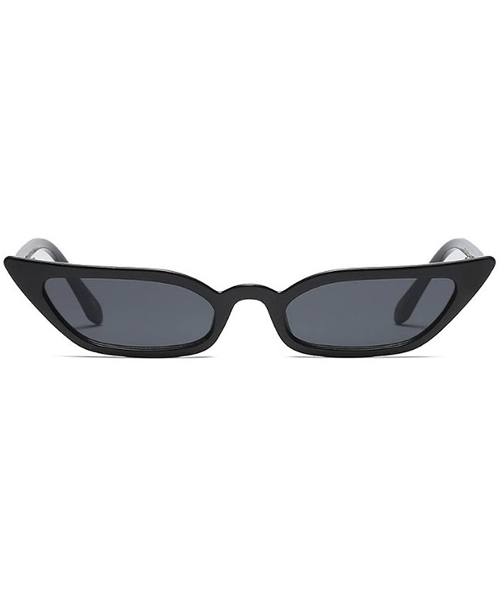 Sexy Women Small Frame Chic Vintage Designer Lady Cat Sunglasses - Light Black-black - CE189MSOK8D $9.06 Round