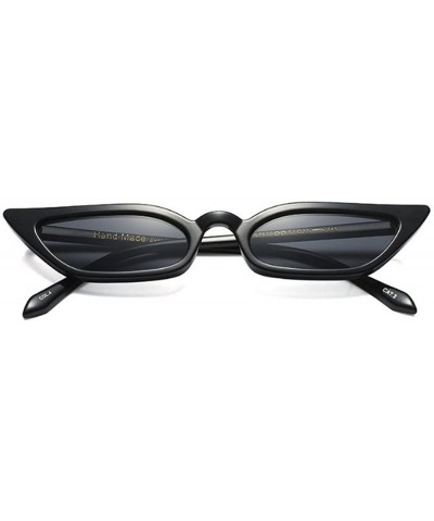 Sexy Women Small Frame Chic Vintage Designer Lady Cat Sunglasses - Light Black-black - CE189MSOK8D $9.06 Round