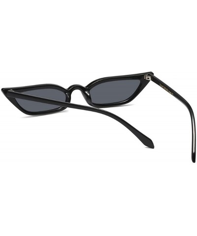 Sexy Women Small Frame Chic Vintage Designer Lady Cat Sunglasses - Light Black-black - CE189MSOK8D $9.06 Round